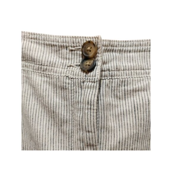 Ann Taylor Loft Womens Pinstripe Linen-Cotton Blend Mini Skirt*Sissy*Size 10*EUC - Picture 3 of 6